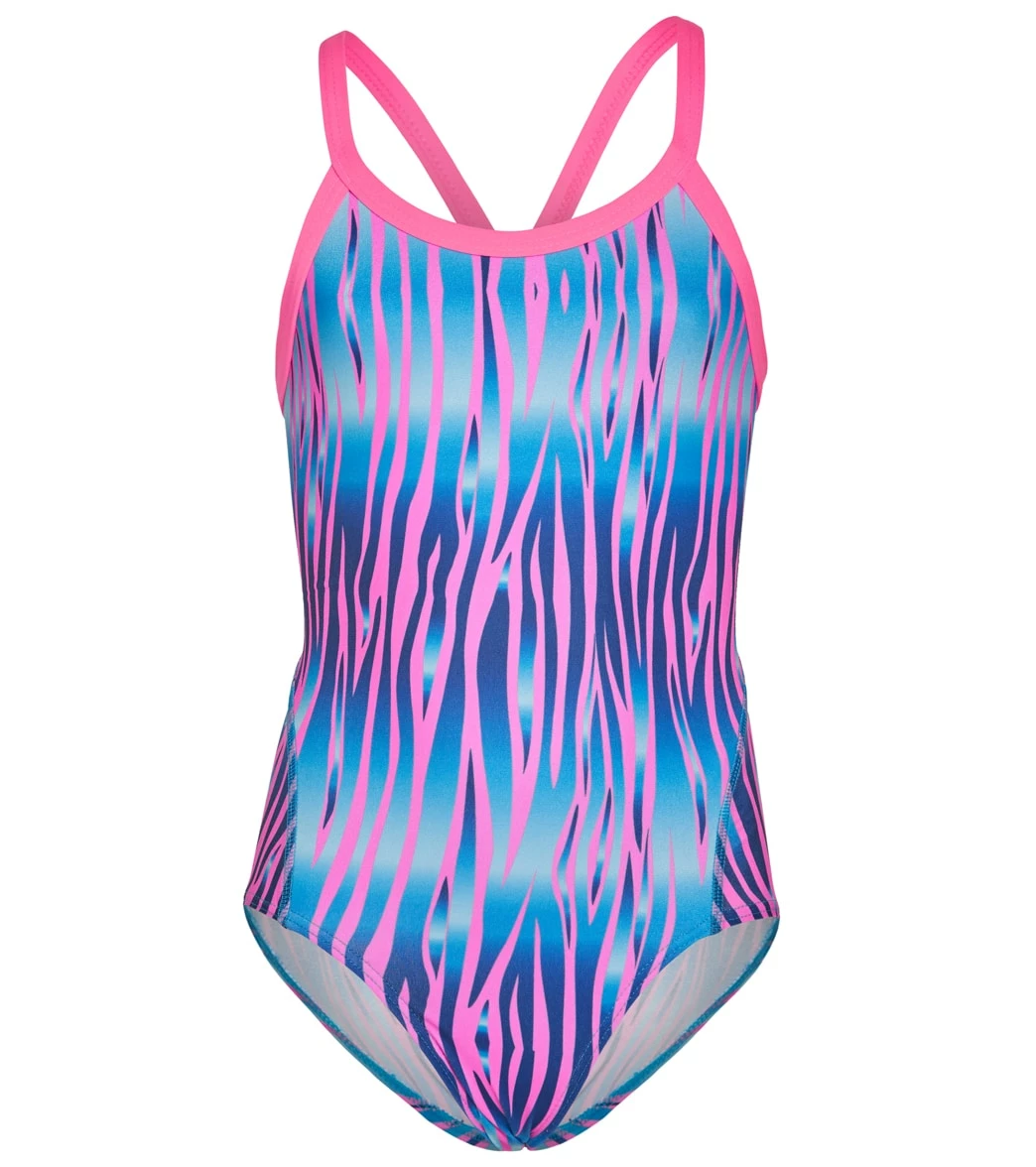 Girls' Animal Ombre Tri Back One Piece Swimsuit (Big Kid) 3 Girls' Animal Ombre Tri Back One Piece Swimsuit (Big Kid)