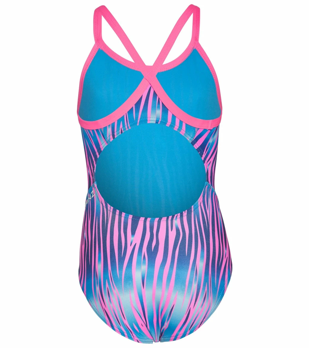 Girls' Animal Ombre Tri Back One Piece Swimsuit (Big Kid) 4 Girls' Animal Ombre Tri Back One Piece Swimsuit (Big Kid) - Image 2