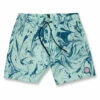 Volcom Men's 17" Center Print Swim Trunks -TYR Sales 7648555040936 bottlegreen 1a