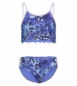 Under Armour Girls' UA Animal Tropic Two Piece Midkini Set (Little Kid)