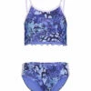 Under Armour Girls' UA Animal Tropic Two Piece Midkini Set (Big Kid) -TYR Sales 7648577847464 bajablue 1a