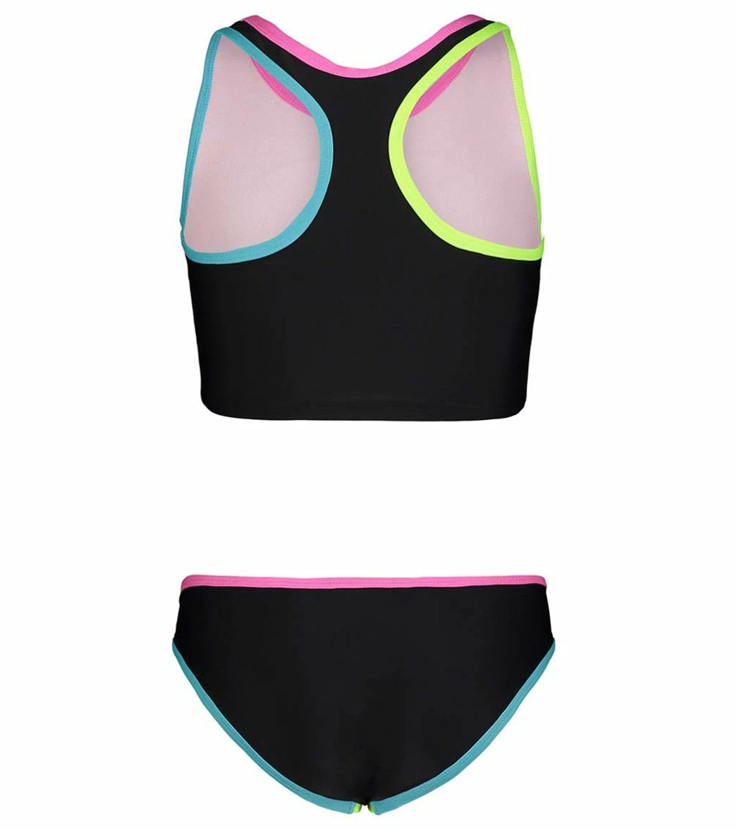 Under Armour Girls' UA Racer Two Piece Midkini Set (Little Kid) 4 Under Armour Girls' UA Racer Two Piece Midkini Set (Little Kid) - Image 2