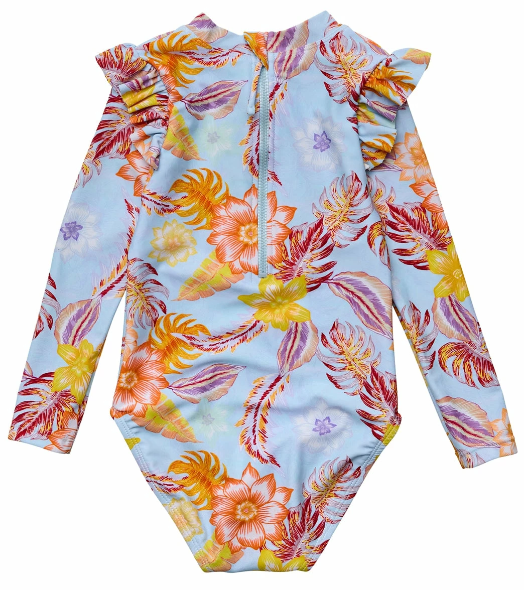 Girls' Boho Tropical Frill Long Sleeve One Piece Swimsuit (Baby, Toddler, Little Kid) 4 Girls' Boho Tropical Frill Long Sleeve One Piece Swimsuit (Baby, Toddler, Little Kid) - Image 2