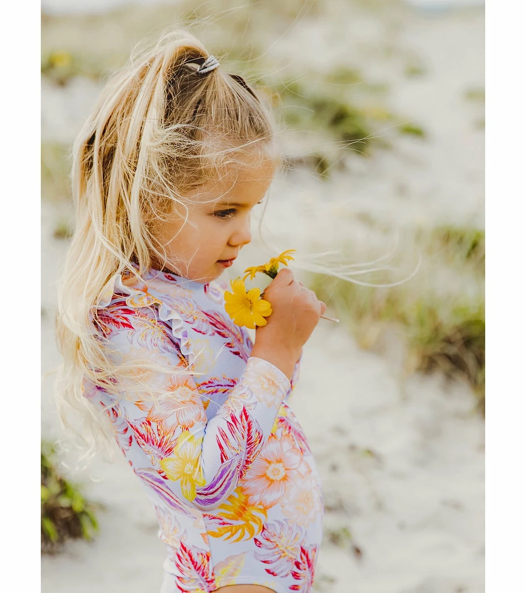 Girls' Boho Tropical Frill Long Sleeve One Piece Swimsuit (Baby, Toddler, Little Kid) 6 Girls' Boho Tropical Frill Long Sleeve One Piece Swimsuit (Baby, Toddler, Little Kid) - Image 4