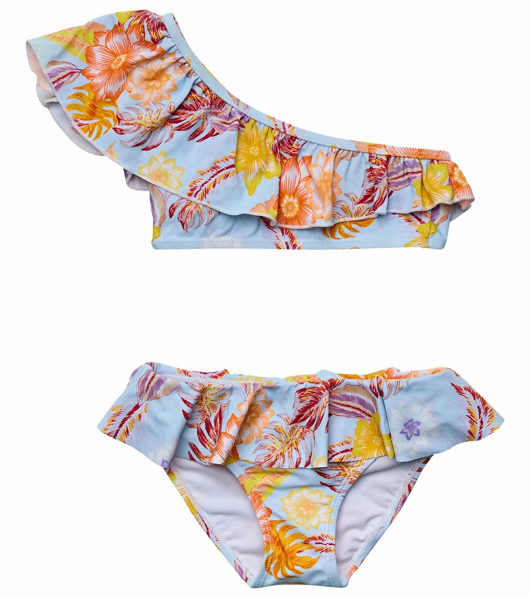 Girls' Boho Tropical One Shoulder Two Piece Bikini Set (Little Kid, Big Kid) 3 Girls' Boho Tropical One Shoulder Two Piece Bikini Set (Little Kid, Big Kid)