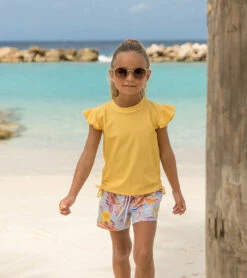 Girls' Boho Tropical Board Shorts (Big Kid) -TYR Sales 7652777427112 blue 3a