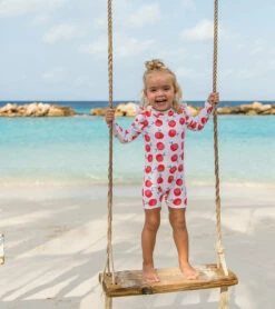 Girls' Juicy Fruit Long Sleeve One Piece Swimsuit (Baby) 10 Girls' Juicy Fruit Long Sleeve One Piece Swimsuit (Baby) -TYR Sales 7652778344616 blue 4a