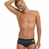 Arena Men's One Big Logo Brief Swimsuit -TYR Sales 7658038001832 asphaltblack 1a