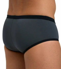 Arena Men's One Big Logo Brief Swimsuit -TYR Sales 7658038001832 asphaltblack 5a