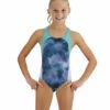 TYR Girls' Starrhex Splice Ella Maxfit One Piece Swimsuit (Little Kid, Big Kid)