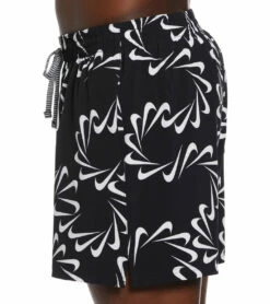 Nike Men's Swoosh Line Swim Trunks -TYR Sales 7761615356072 black 3a