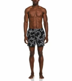 Nike Men's Swoosh Line Swim Trunks -TYR Sales 7761615356072 black 4a