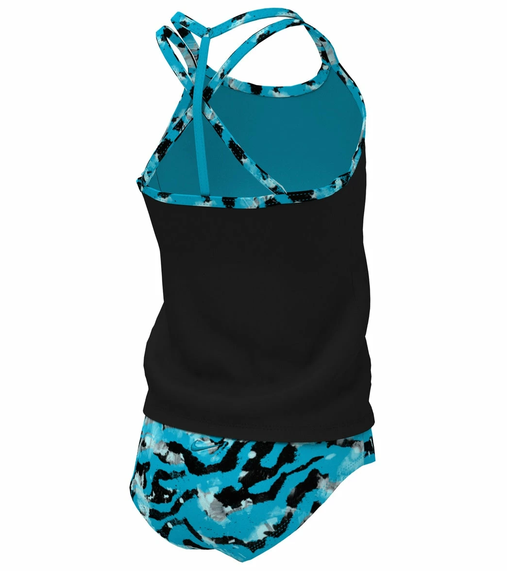 Nike Girls' Watercolor T-Crossback Two Piece Tankini Set (Big Kid) 5 Nike Girls' Watercolor T-Crossback Two Piece Tankini Set (Big Kid) - Image 3