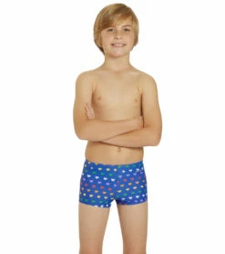 Rainbow Heart Square Leg Swimsuit Youth (22-28)