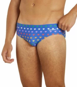 Rainbow Heart Brief Swimsuit -TYR Sales 7764257112232 rainbowheart 7a