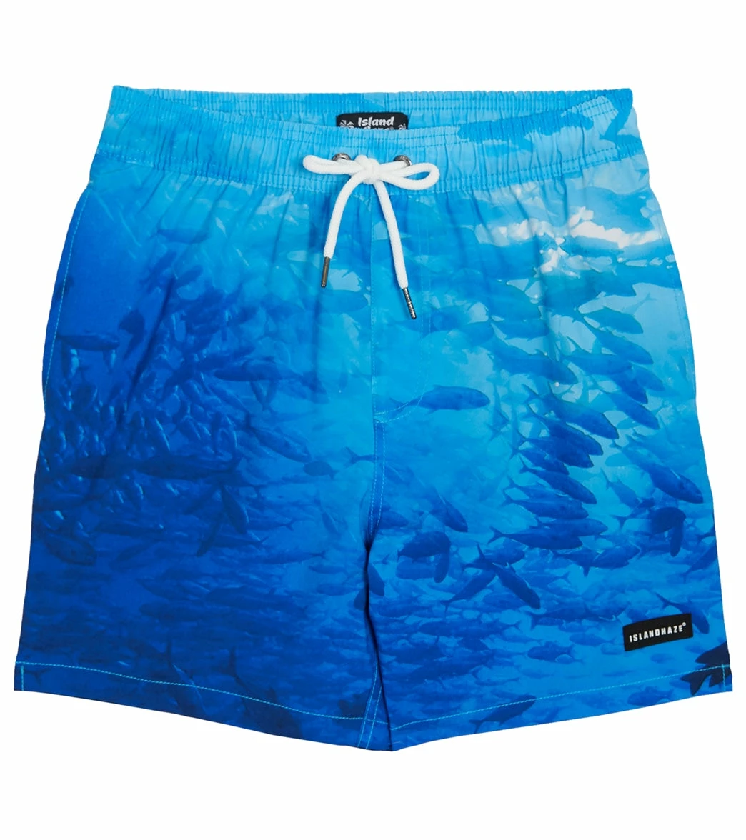 Men's 17" Soft Storm Printed Swim Trunks 3 Men's 17" Soft Storm Printed Swim Trunks